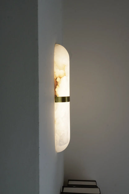 Alabaster Pill Shape Wall Light - Nuvé
