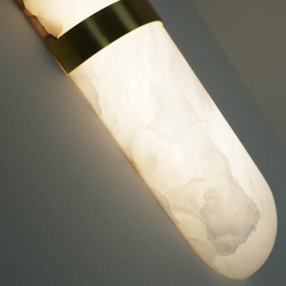 Alabaster Pill Shape Wall Light - Nuvé
