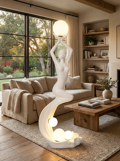 Mermaid Art Sculpture Floor Lamp - Nuvé