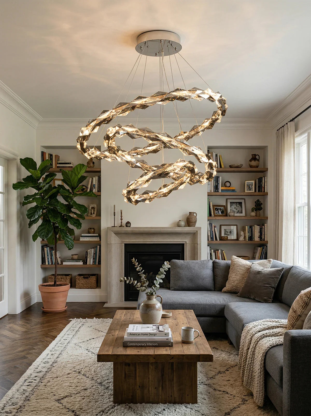 Merrill Round Crystal Chandelier