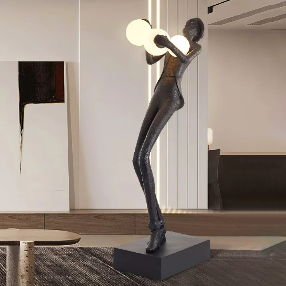 Michael Character Sculpture Floor Lamp - Nuvé