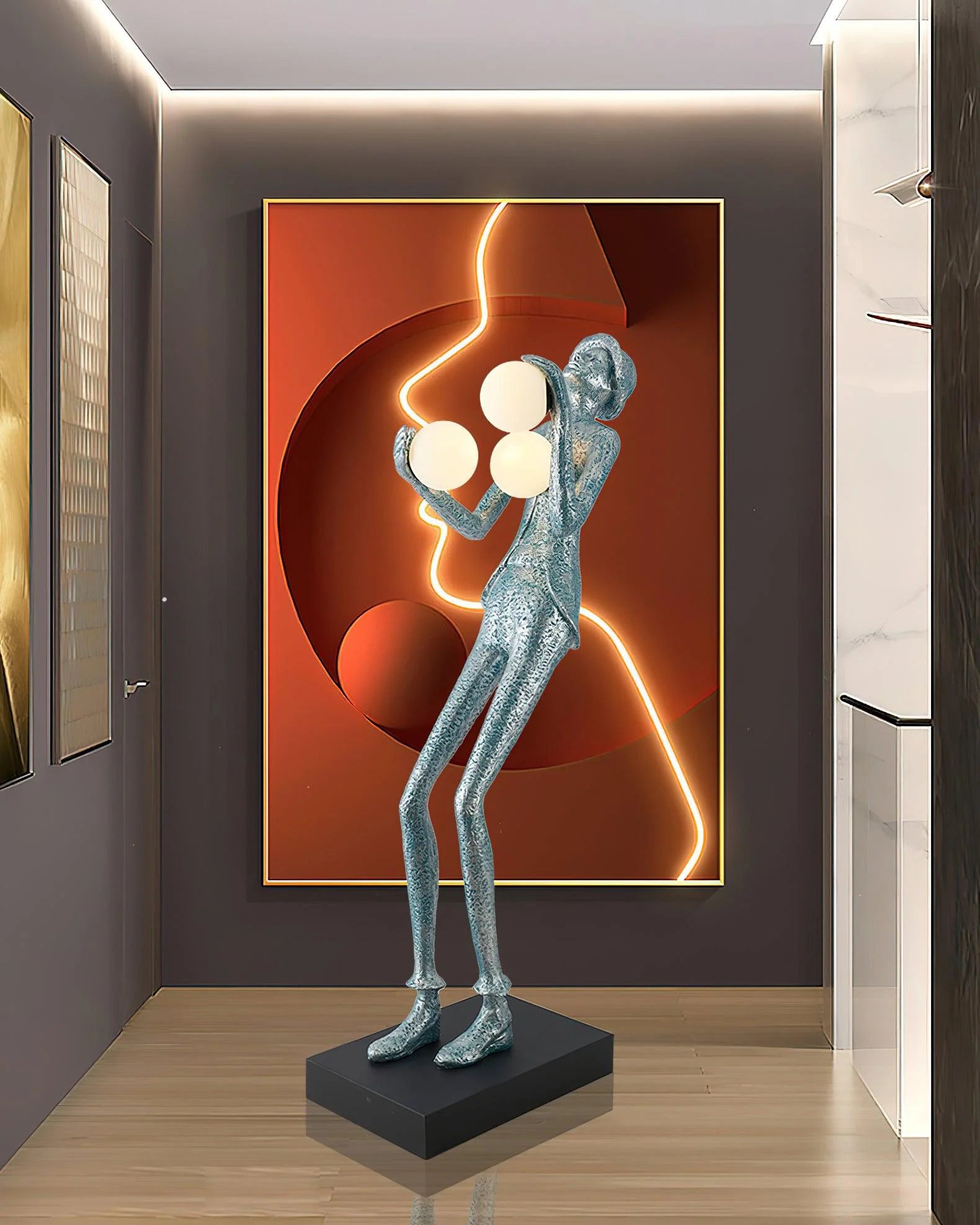 Michael Character Sculpture Floor Lamp - Nuvé