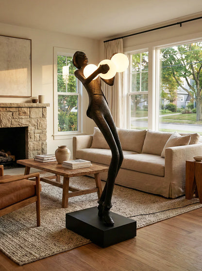 Michael Character Sculpture Floor Lamp - Nuvé