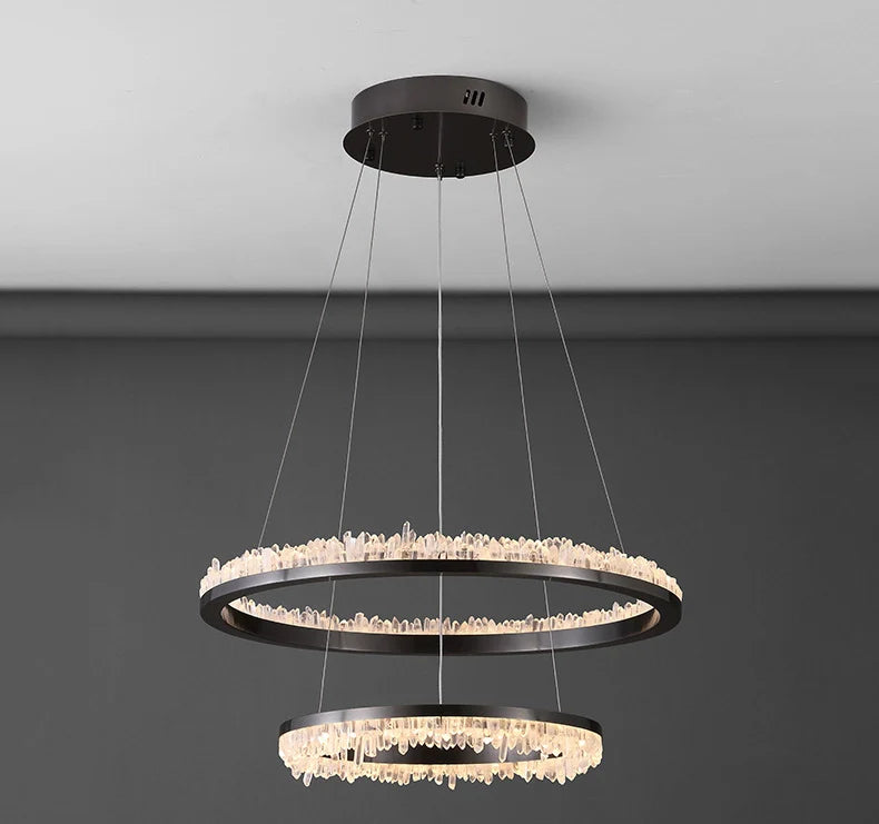Minimalistic Crystal LED Chandelier - Nuvé