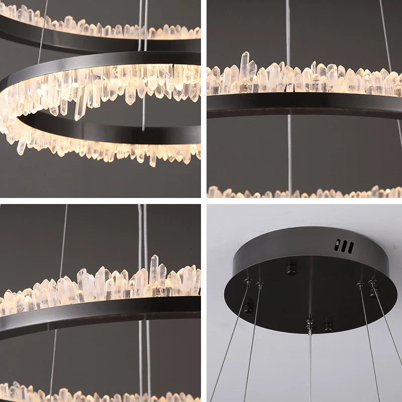 Minimalistic Crystal LED Chandelier - Nuvé