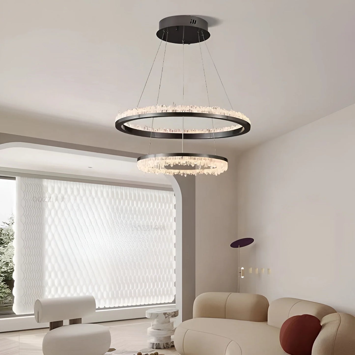 Minimalistic Crystal LED Chandelier - Nuvé