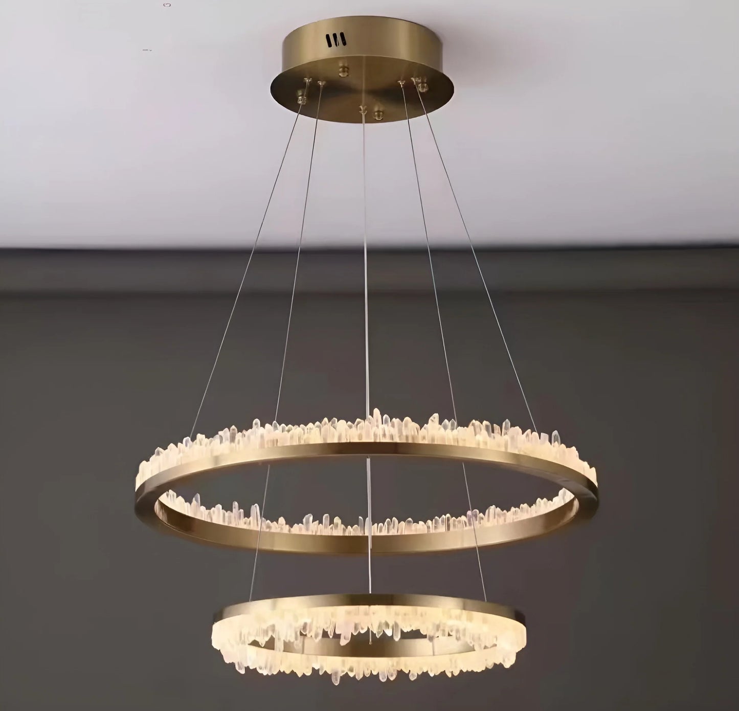 Minimalistic Crystal LED Chandelier - Nuvé