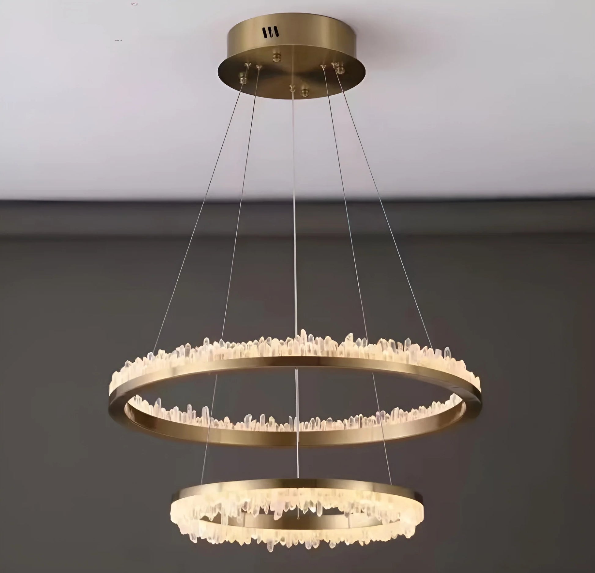 Minimalistic Crystal LED Chandelier - Nuvé