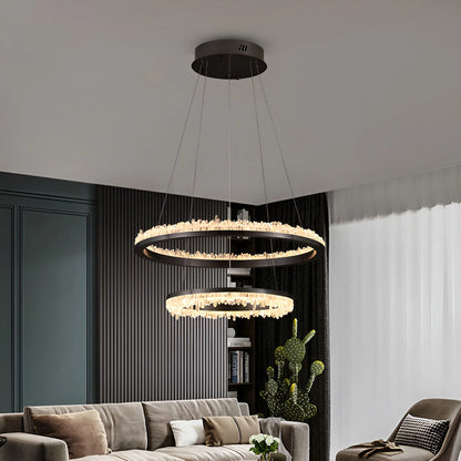 Minimalistic Crystal LED Chandelier - Nuvé