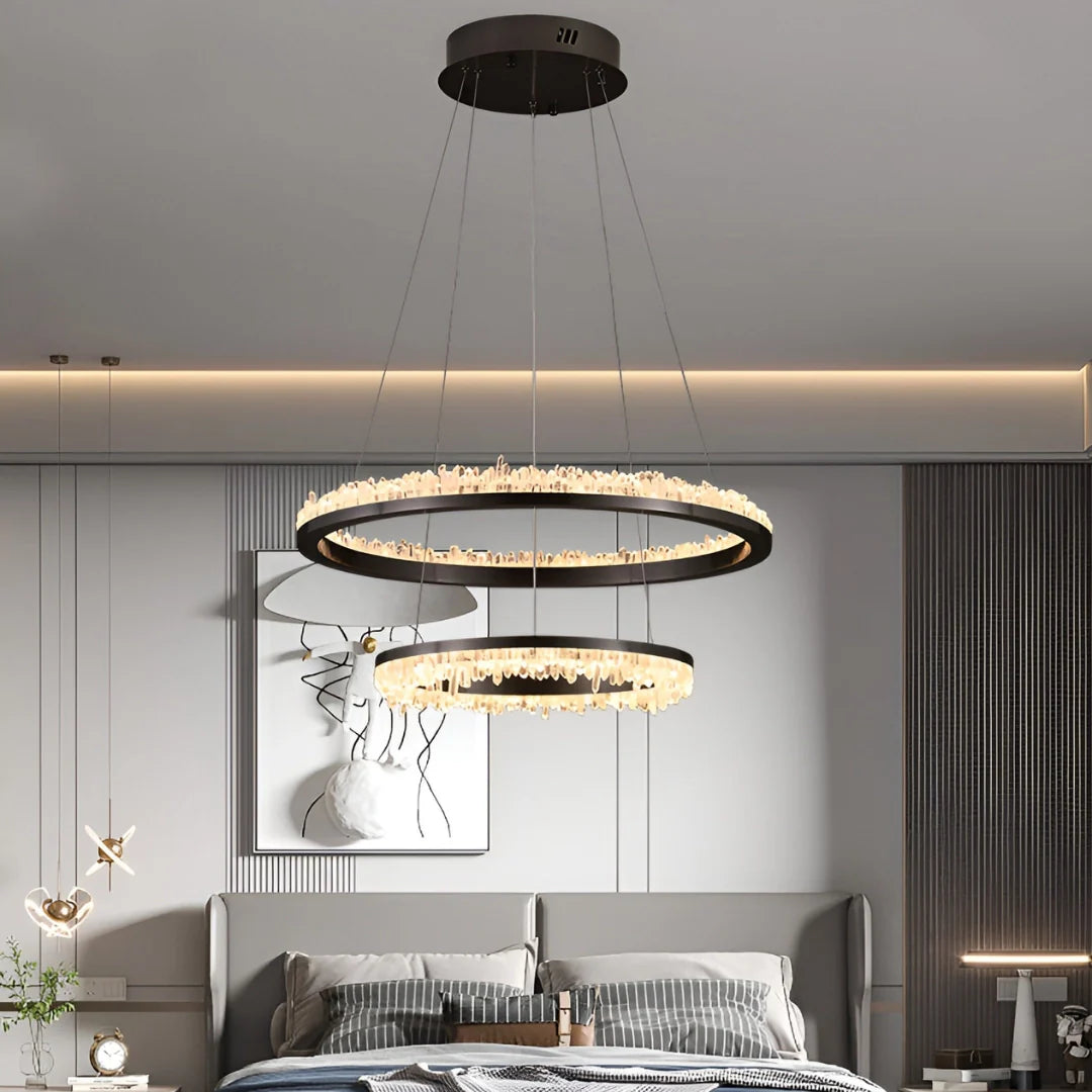 Minimalistic Crystal LED Chandelier - Nuvé