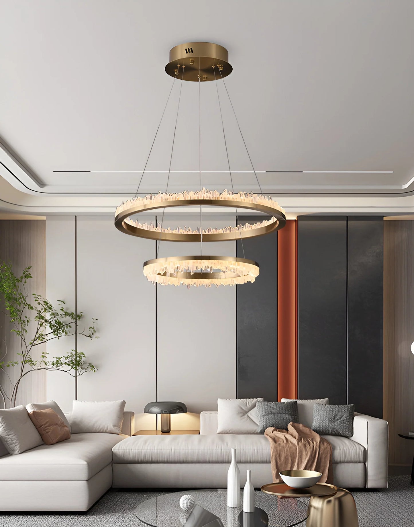 Minimalistic Crystal LED Chandelier - Nuvé