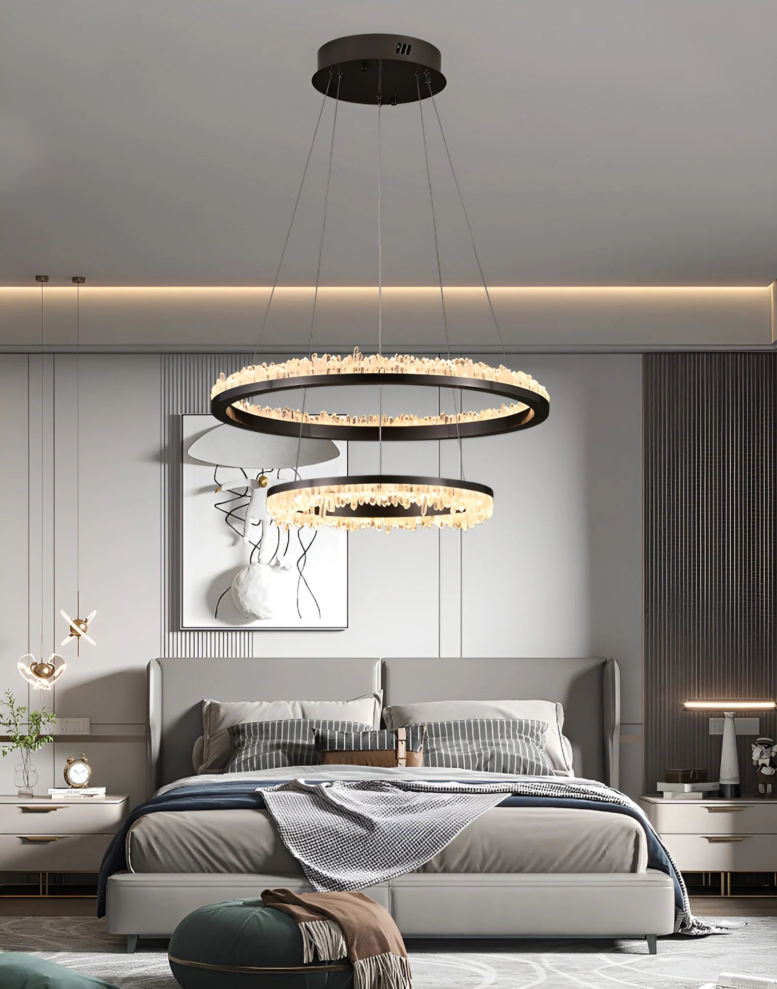 Minimalistic Crystal LED Chandelier - Nuvé