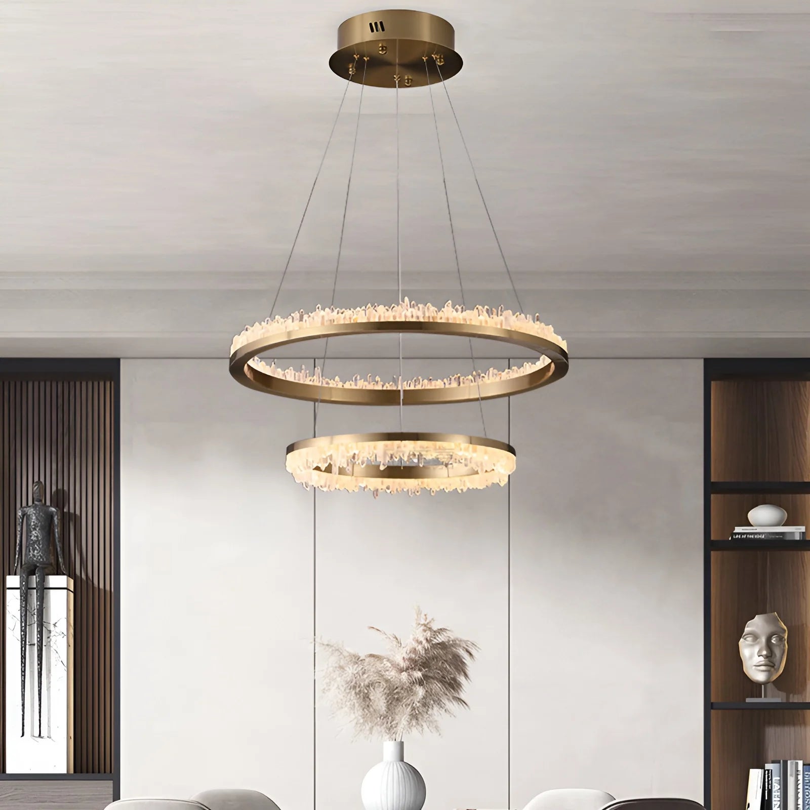 Minimalistic Crystal LED Chandelier - Nuvé