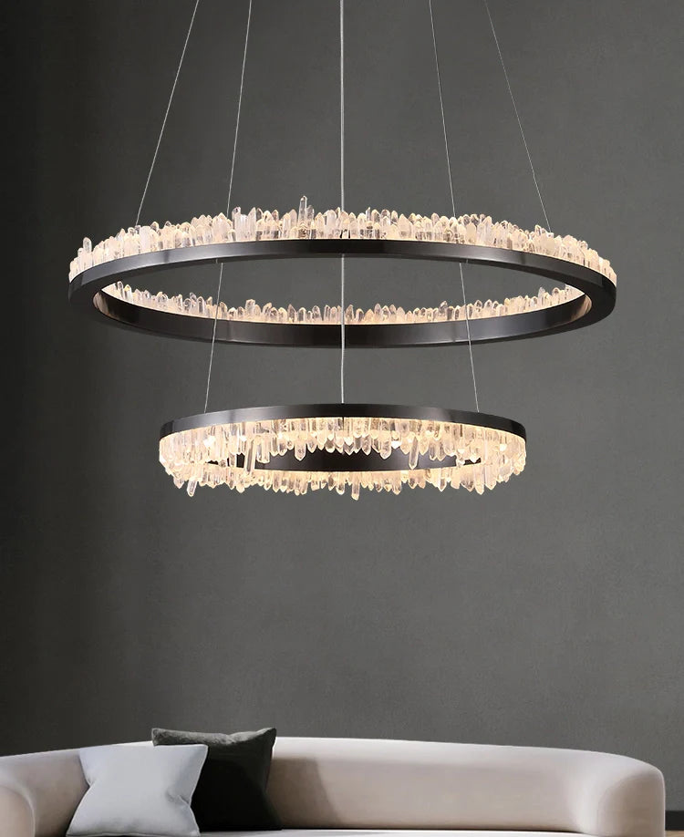 Minimalistic Crystal LED Chandelier - Nuvé