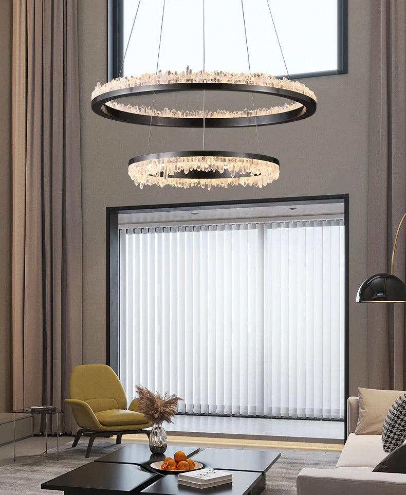 Minimalistic Crystal LED Chandelier - Nuvé