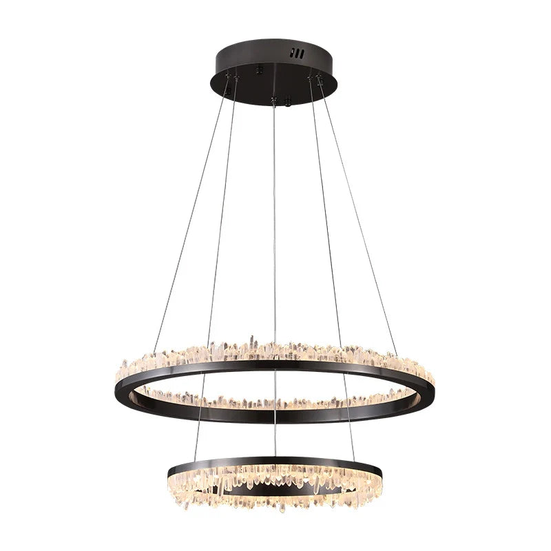 Minimalistic Crystal LED Chandelier