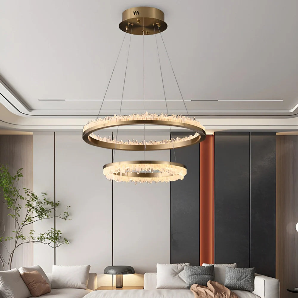 Minimalistic Crystal LED Chandelier - Nuvé