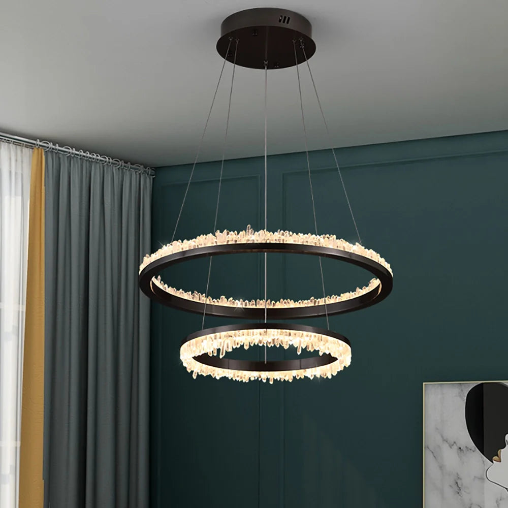Minimalistic Crystal LED Chandelier - Nuvé