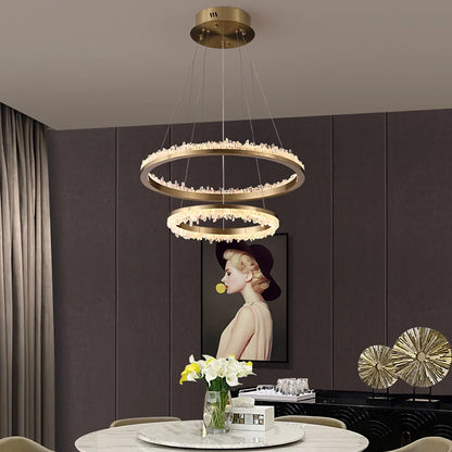 Minimalistic Crystal LED Chandelier - Nuvé