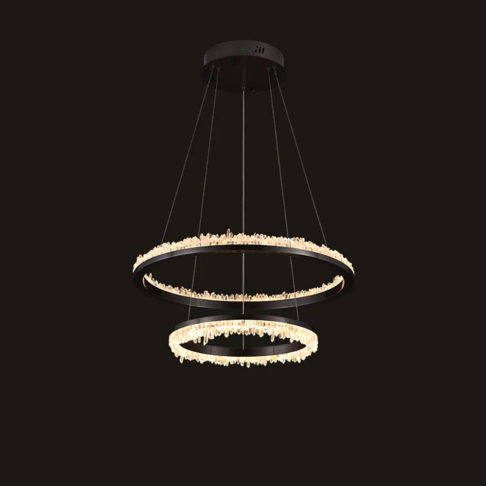 Minimalistic Crystal LED Chandelier