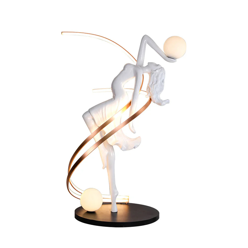 Misha Goddess White Statue Floor Lamp - Nuvé