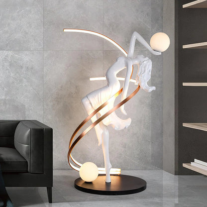 Misha Goddess White Statue Floor Lamp - Nuvé