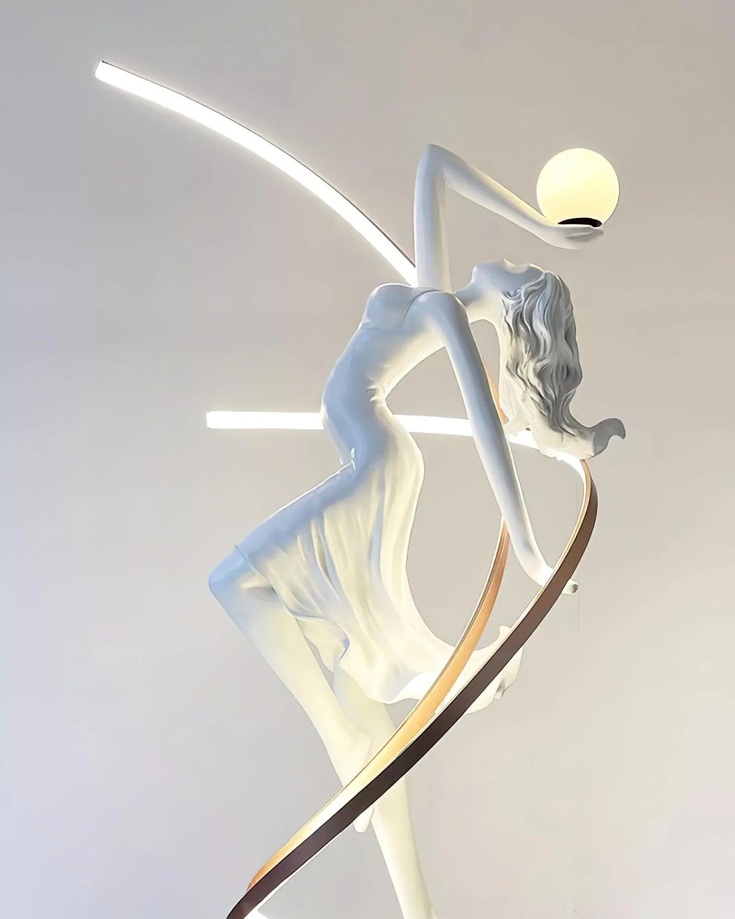 Misha Goddess White Statue Floor Lamp - Nuvé