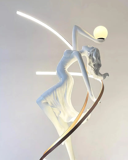 Misha Goddess White Statue Floor Lamp - Nuvé