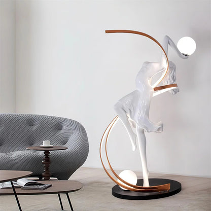 Misha Goddess White Statue Floor Lamp - Nuvé