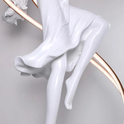 Misha Goddess White Statue Floor Lamp