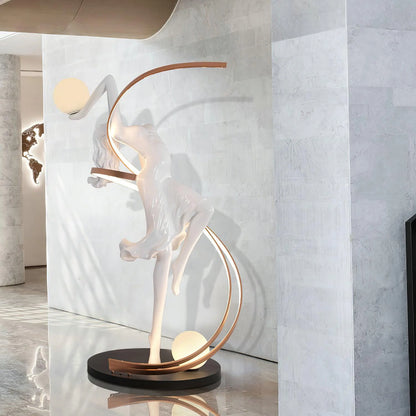 Misha Goddess White Statue Floor Lamp - Nuvé