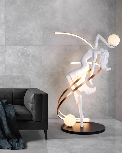 Misha Goddess White Statue Floor Lamp - Nuvé