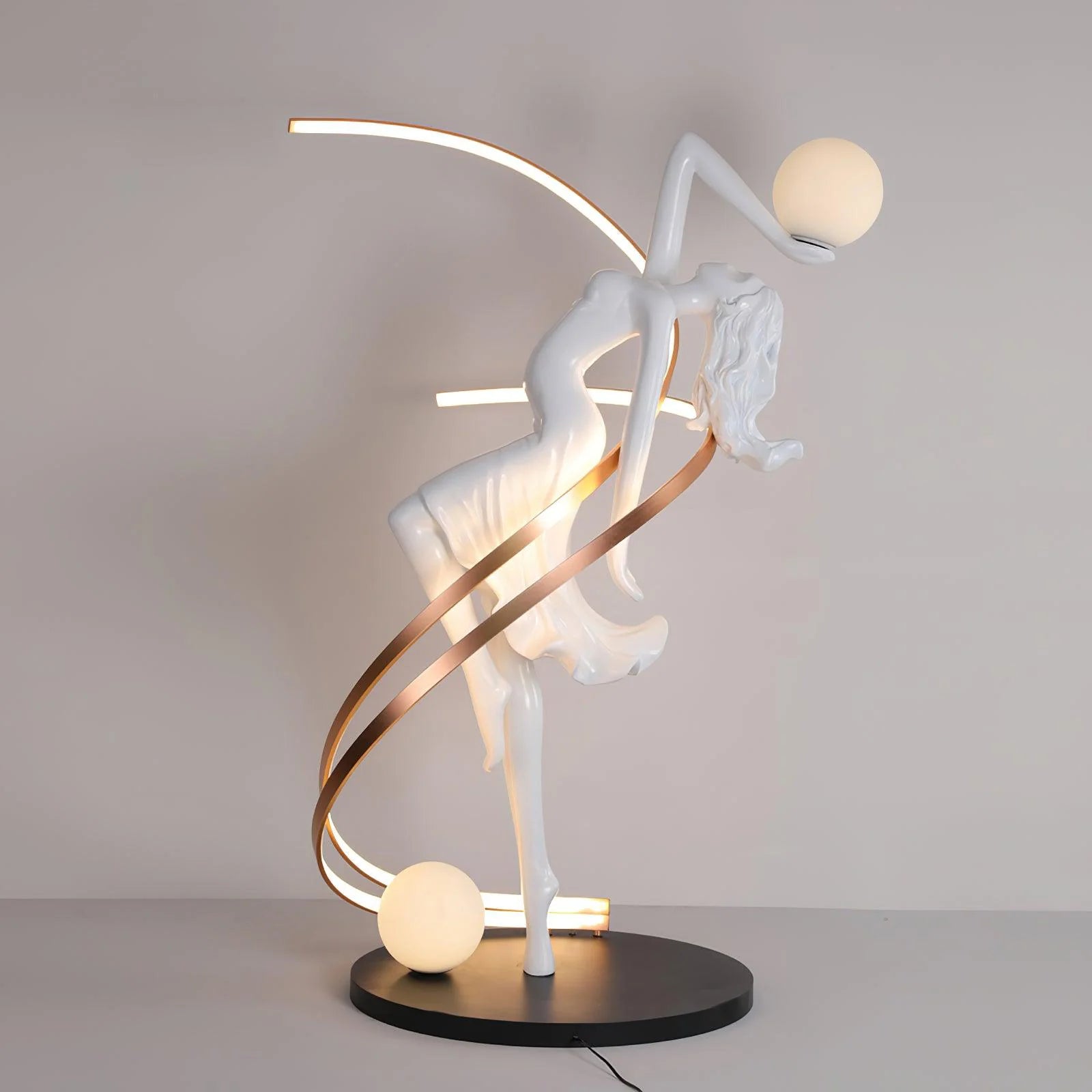 Misha Goddess White Statue Floor Lamp - Nuvé