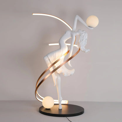 Misha Goddess White Statue Floor Lamp
