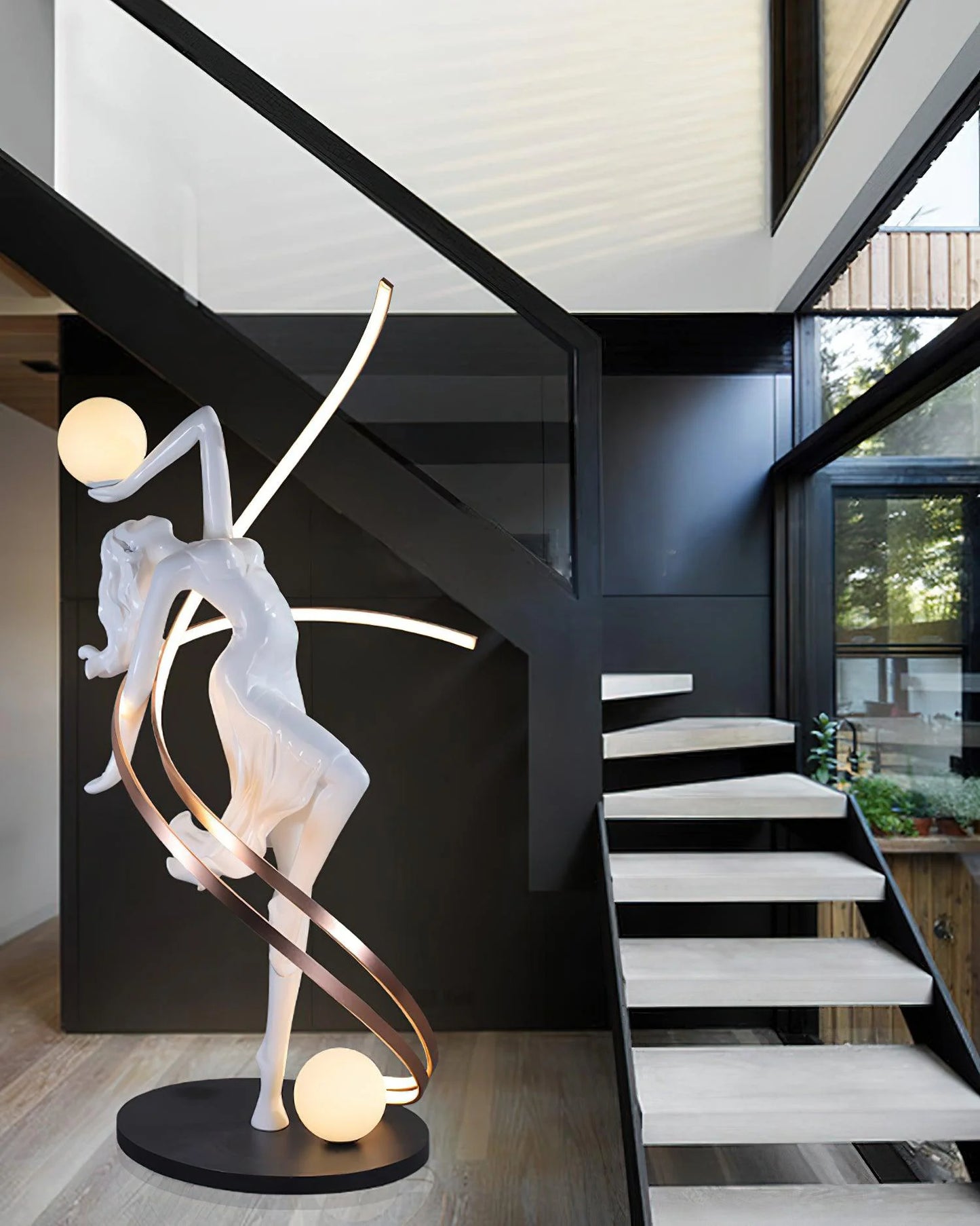 Misha Goddess White Statue Floor Lamp - Nuvé