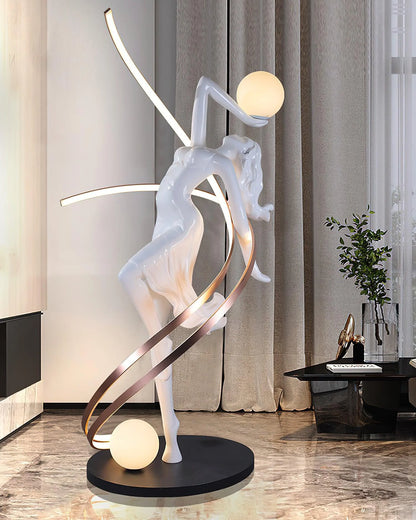 Misha Goddess White Statue Floor Lamp - Nuvé
