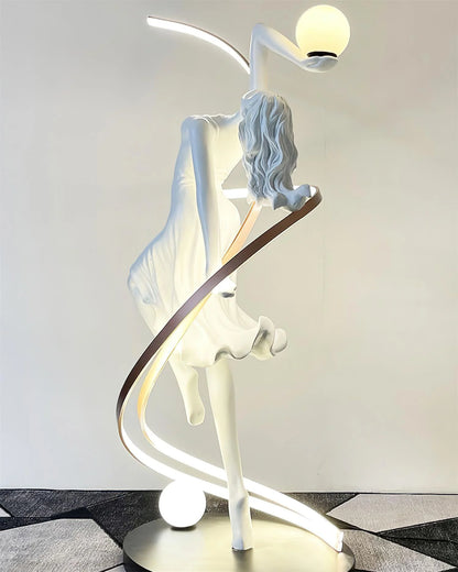 Misha Goddess White Statue Floor Lamp - Nuvé
