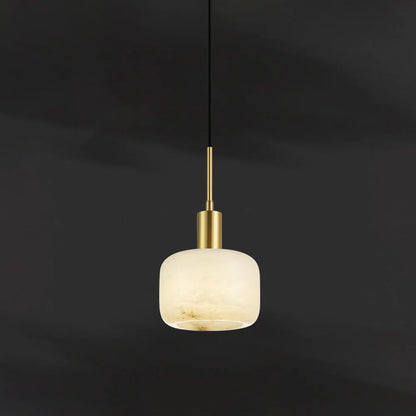 Modern Cylinder Copper Marble Pendant Light - Nuvé