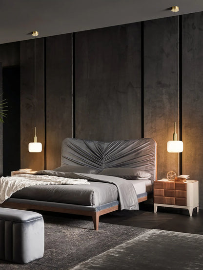 Modern Cylinder Copper Marble Pendant Light - Nuvé