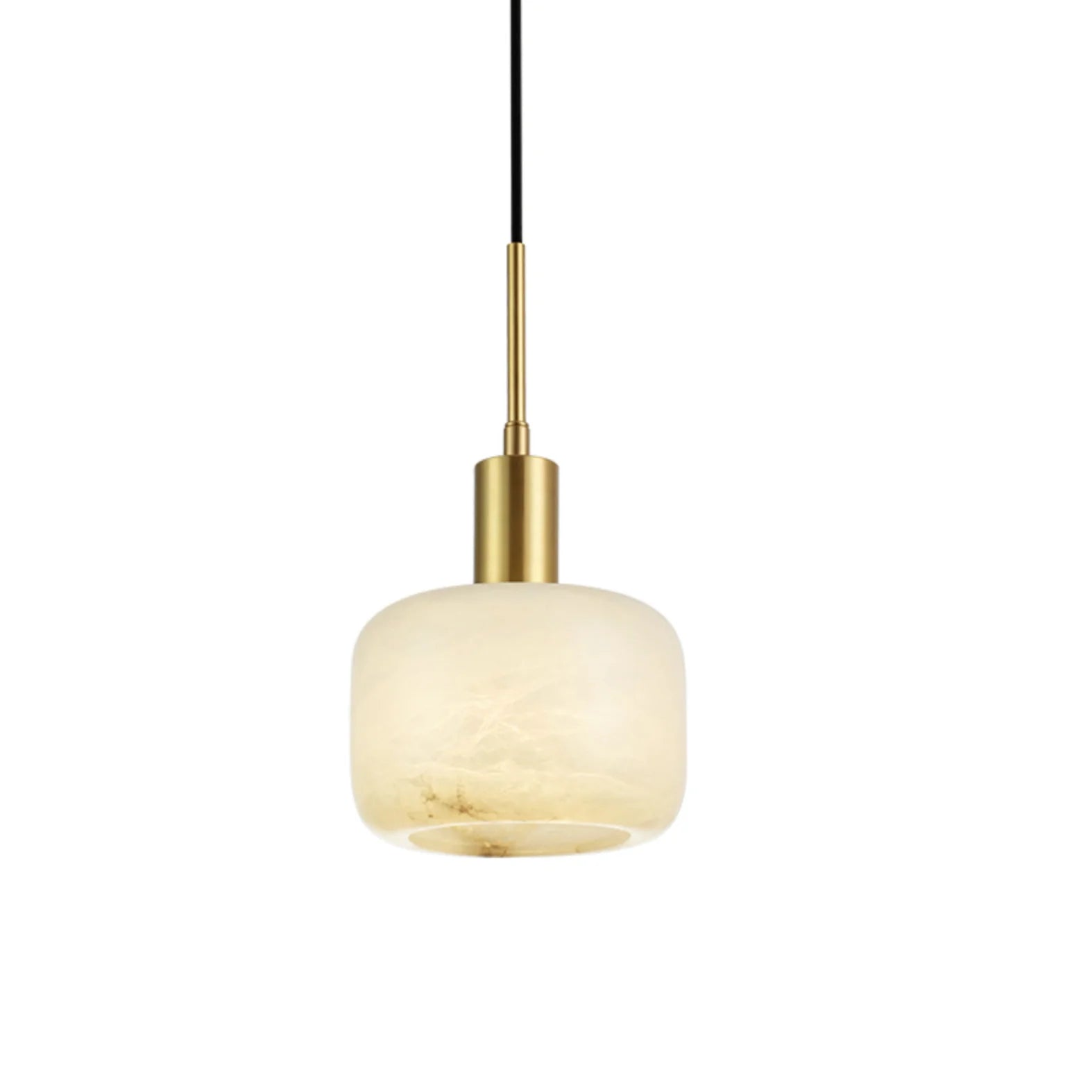 Modern Cylinder Copper Marble Pendant Light - Nuvé