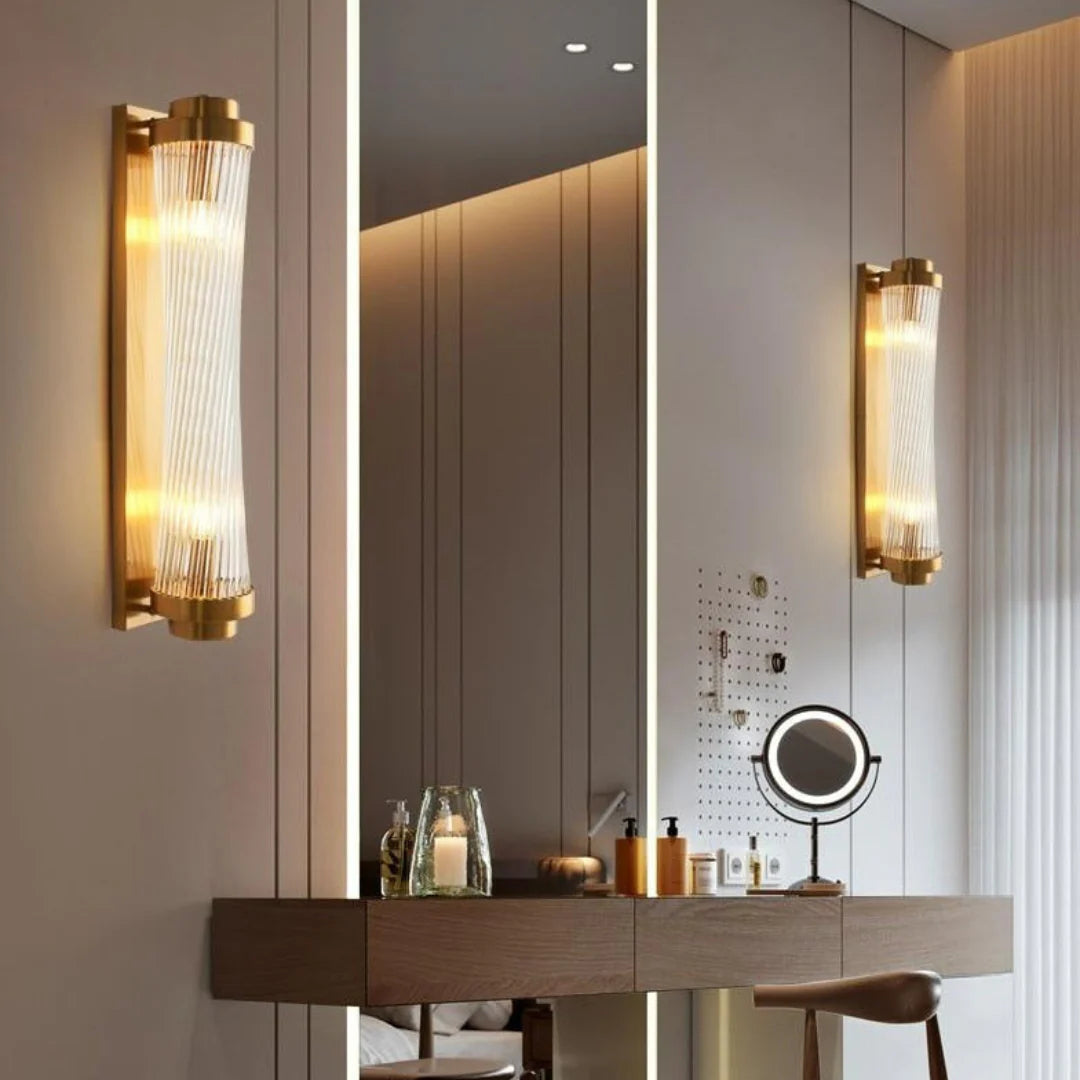 Modern Glass Column Wall Sconce - Nuvé