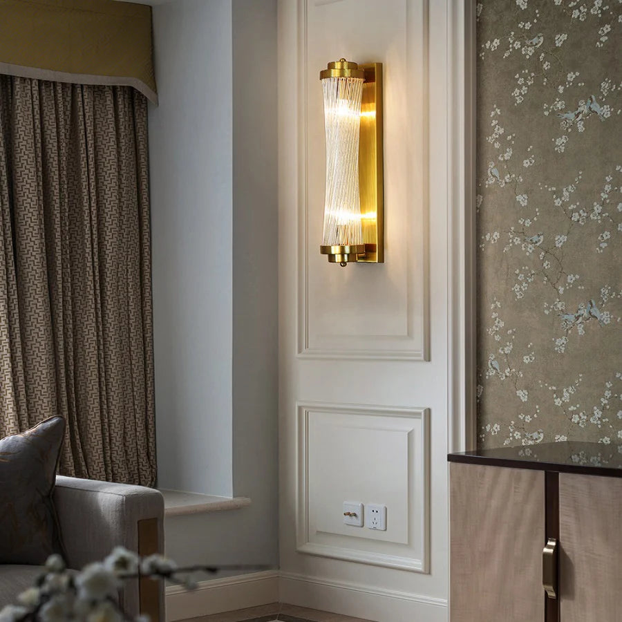 Modern Glass Column Wall Sconce - Nuvé