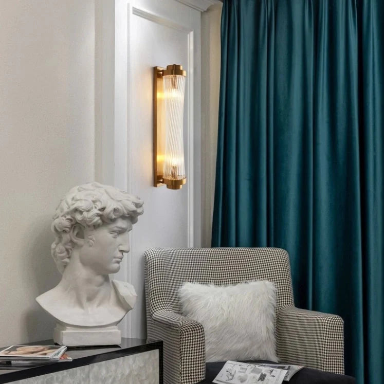 Modern Glass Column Wall Sconce - Nuvé