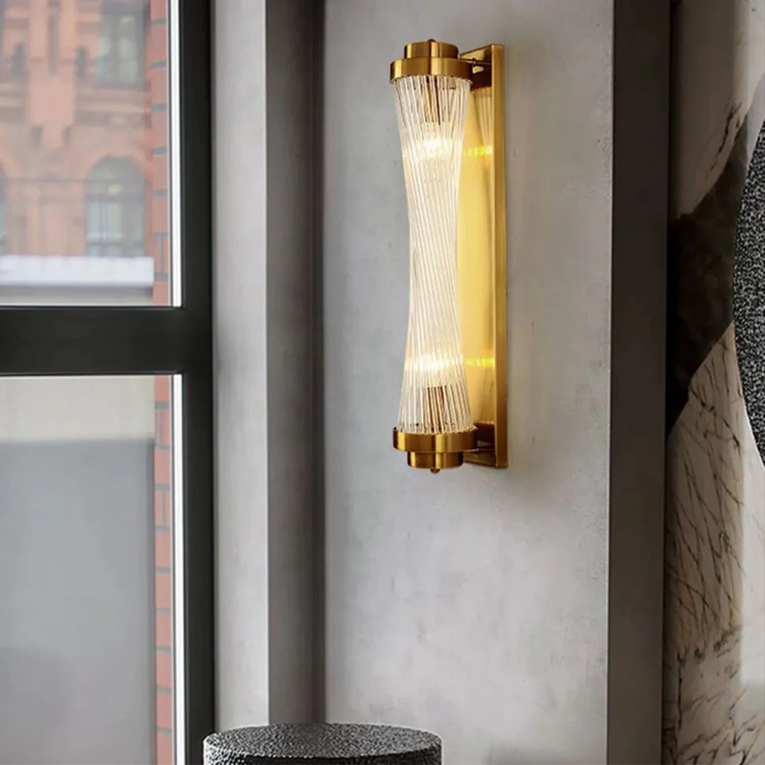 Modern Glass Column Wall Sconce - Nuvé