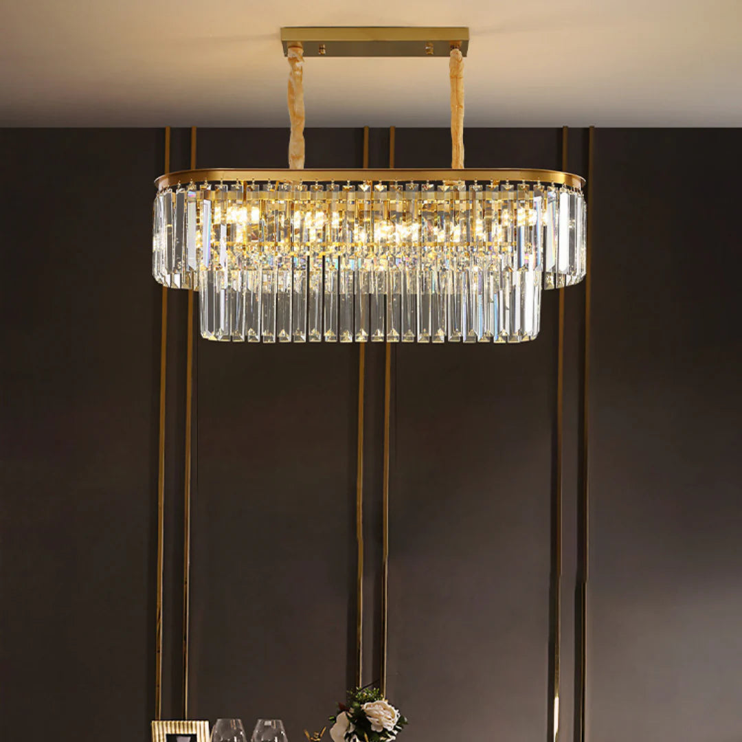 Modern Crystal Gold Chandelier - Nuvé