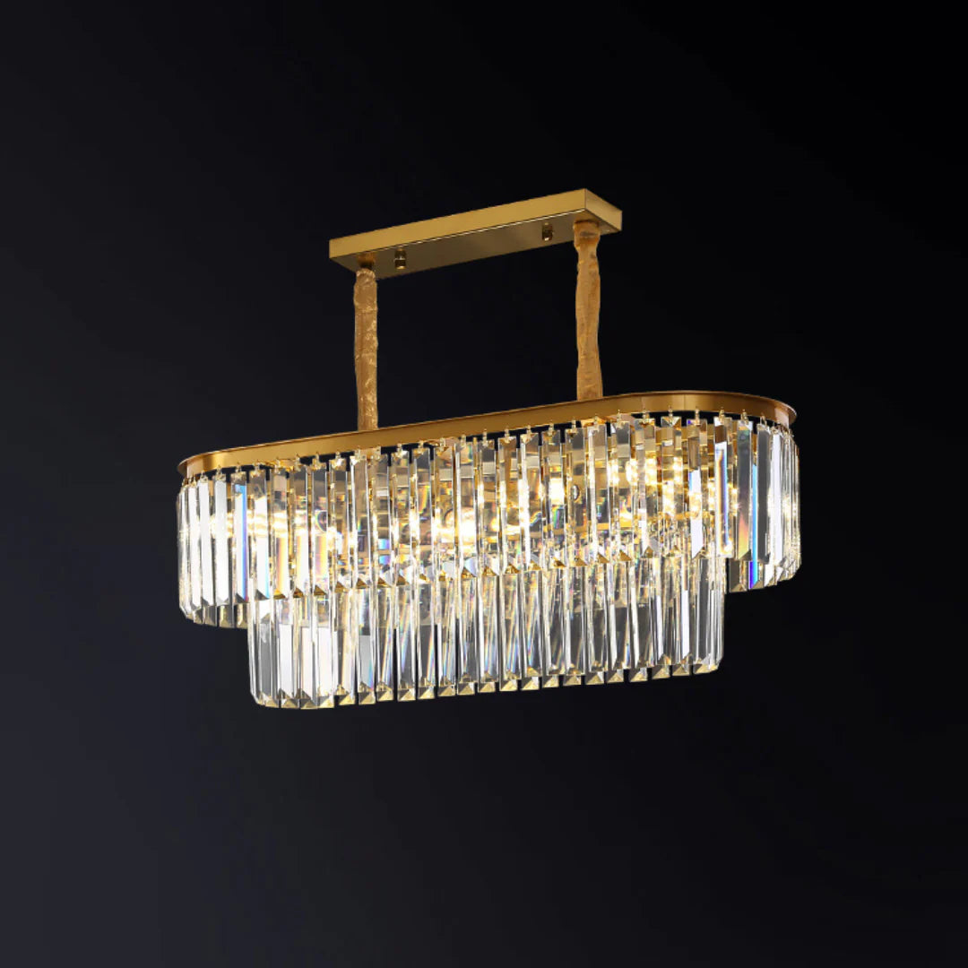 Modern Crystal Gold Chandelier - Nuvé