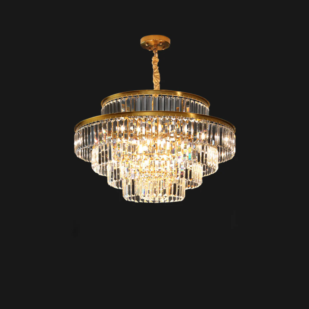 Modern Crystal Gold Chandelier - Nuvé