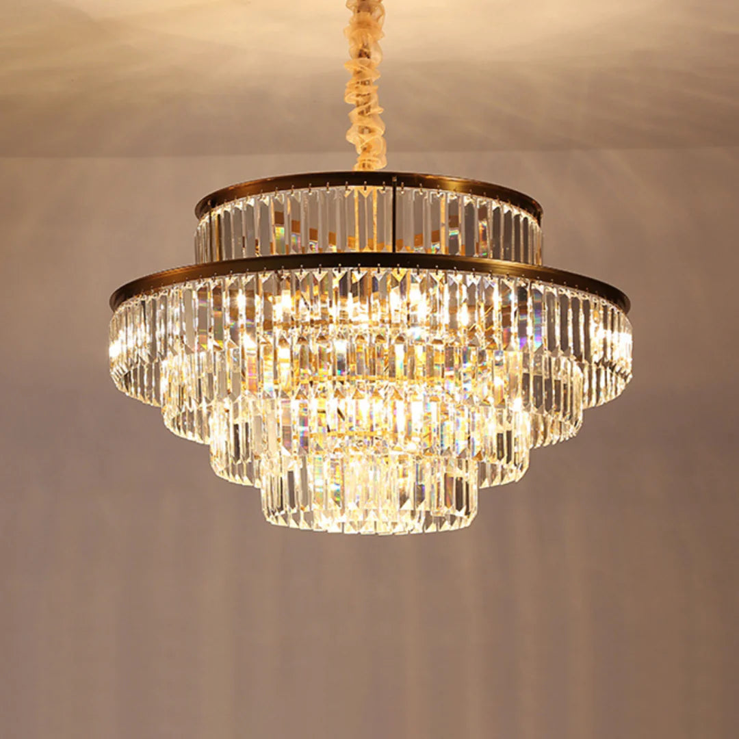 Modern Crystal Gold Chandelier - Nuvé