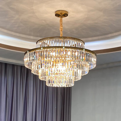 Modern Crystal Gold Chandelier - Nuvé