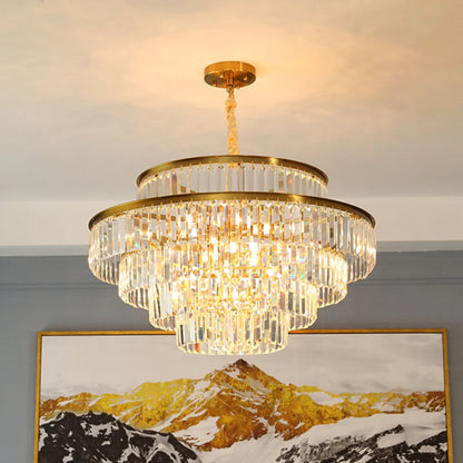 Modern Crystal Gold Chandelier - Nuvé